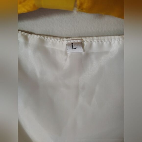 Boho Cream White Sleeveless Maxi Dress Size Large - Picture 4 of 7